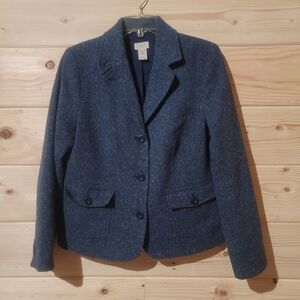 L.L. Bean women's 47% wool blend blazer Size M 20x24